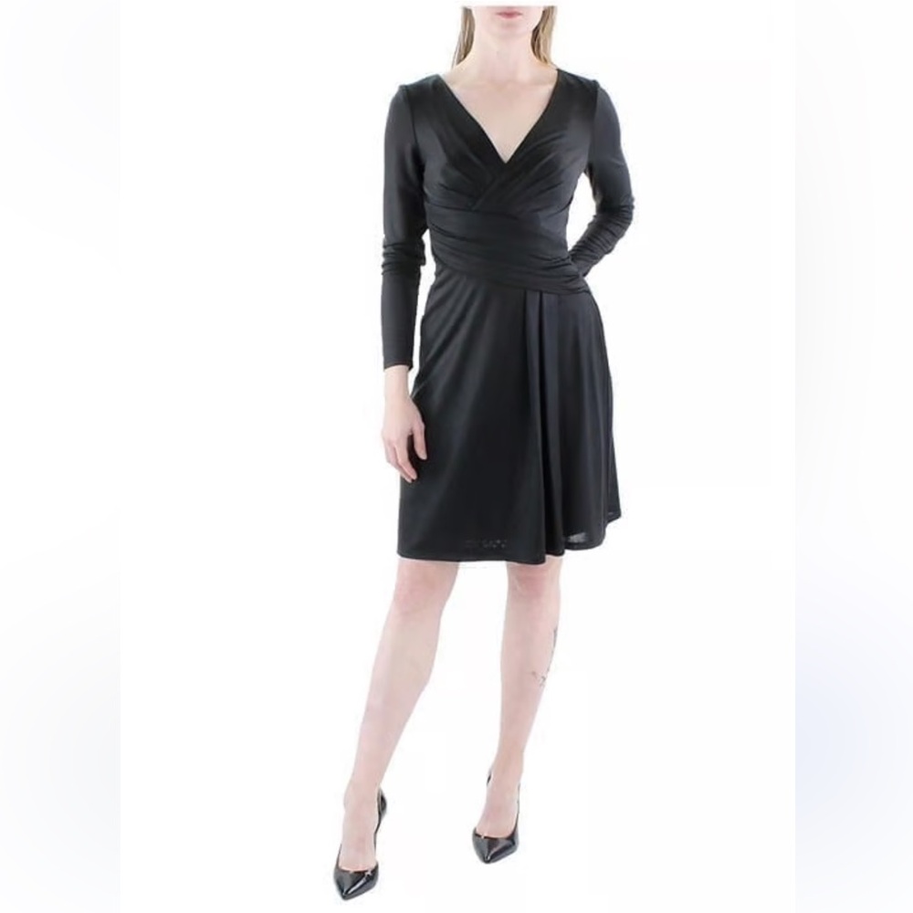 Lauren Ralph Lauren Black Label Luxe Shimmer Dress NWT Sz 12 Ret $195 Back Zip